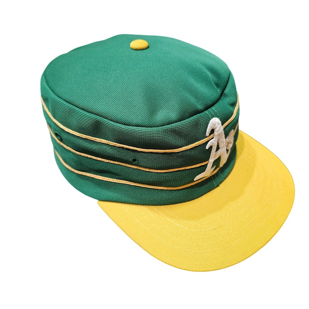 Young An Oakland Athletics Pillbox Hat‎ Mens Large Green Yellow Good Vintage MLB